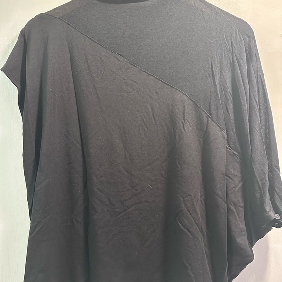Asymmetrical Black Women's Blouse - Picture 5 of 5